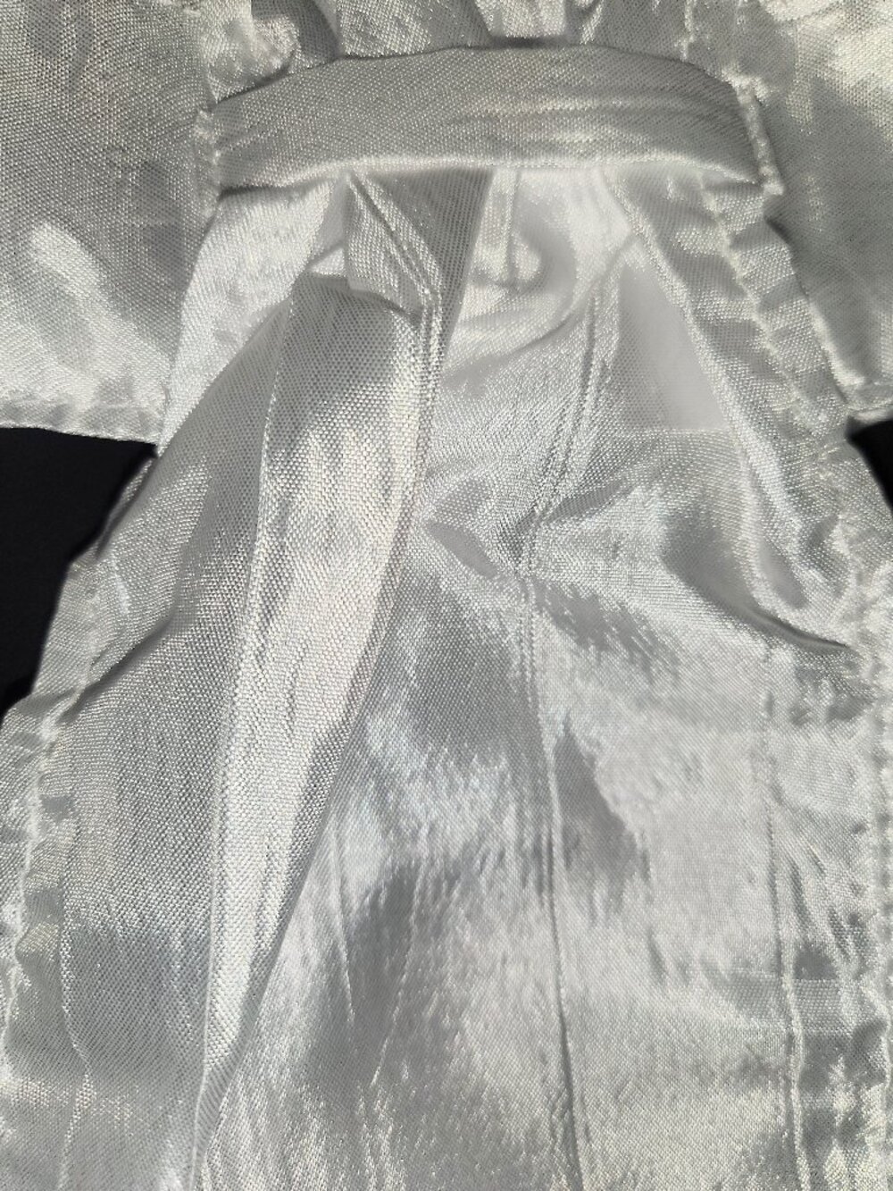 STOCK TIE Equestrians Pre-Tied BRIGHT WHITE Satin Sheen New by ORNAMENTS